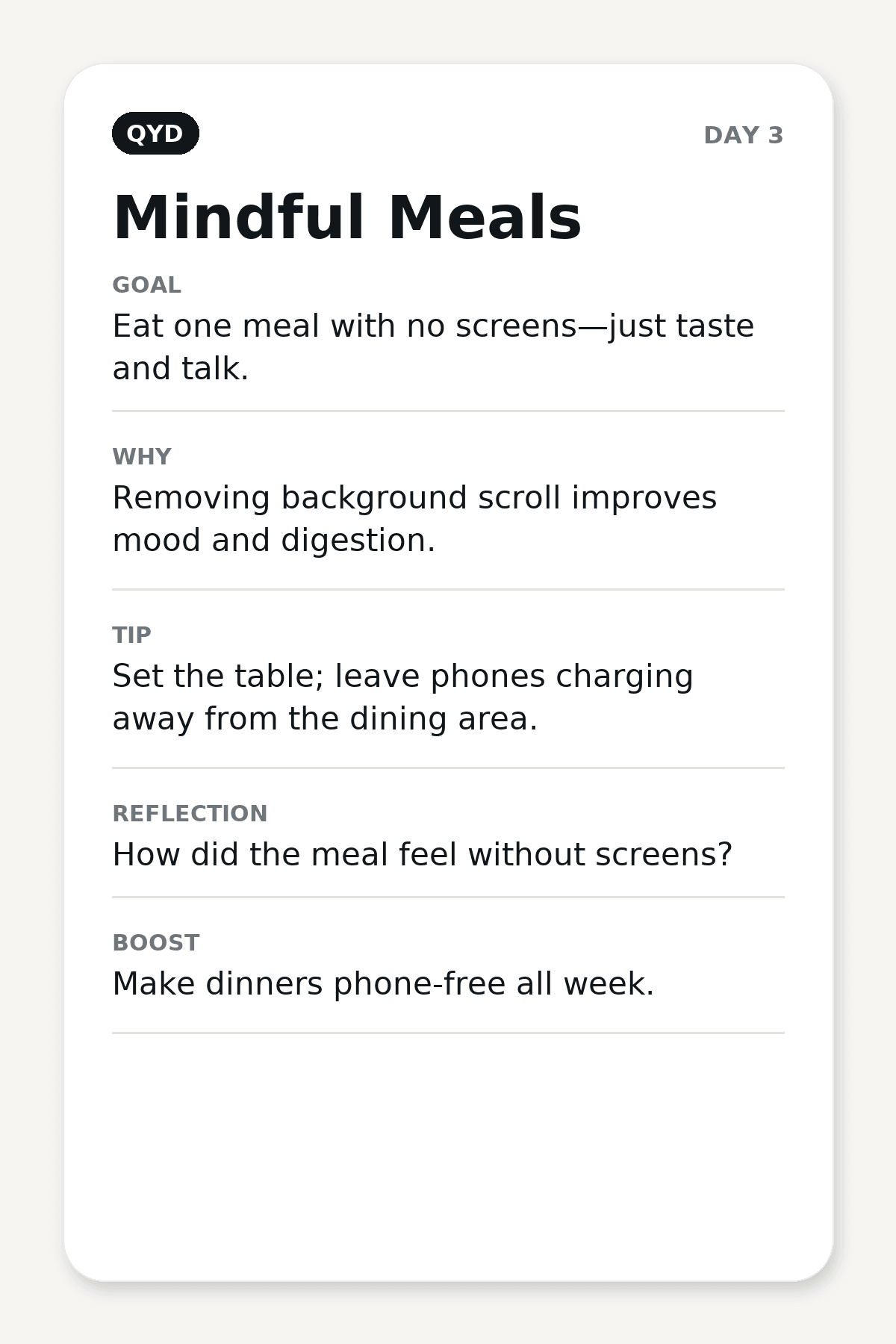 Day 3: Mindful Meals