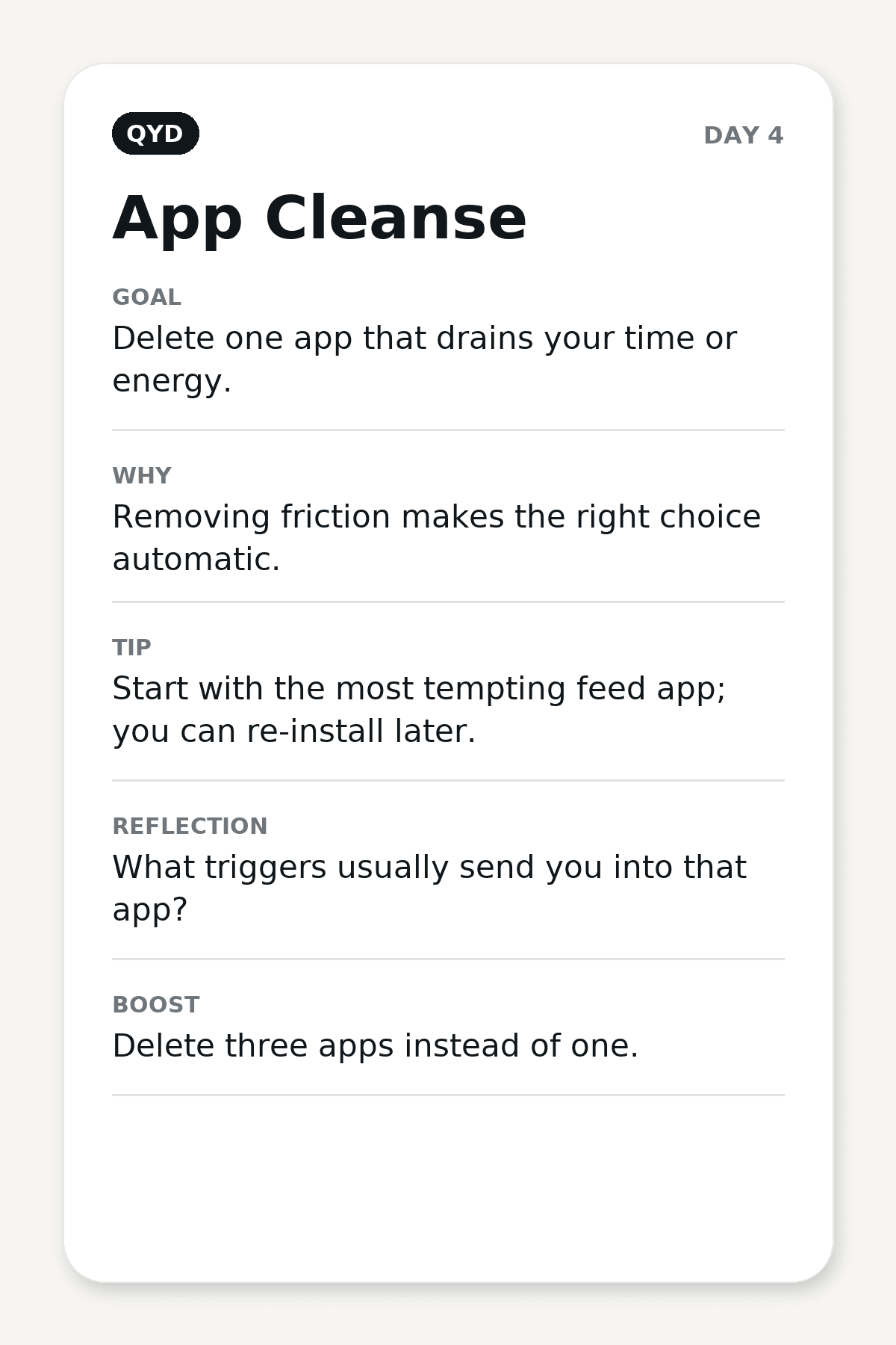 Day 4: App Cleanse