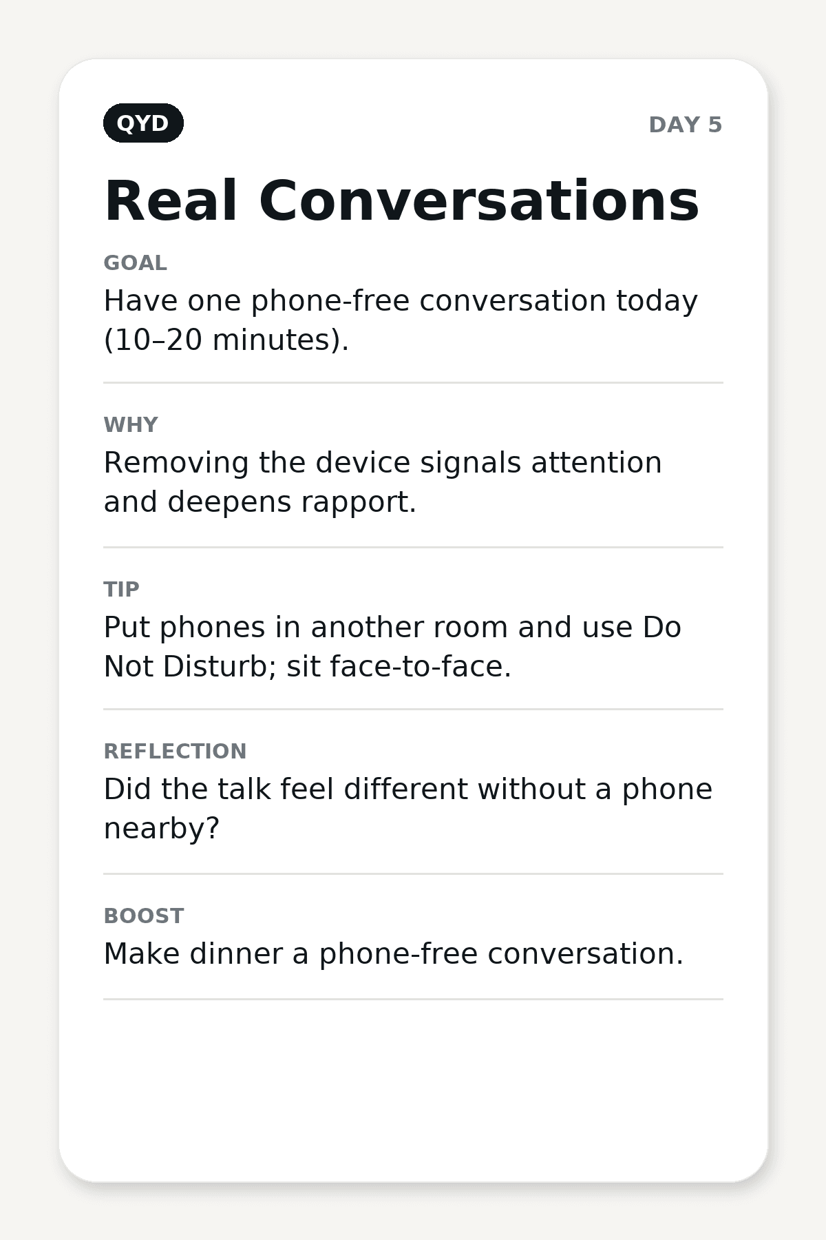 Day 5: Real Conversations
