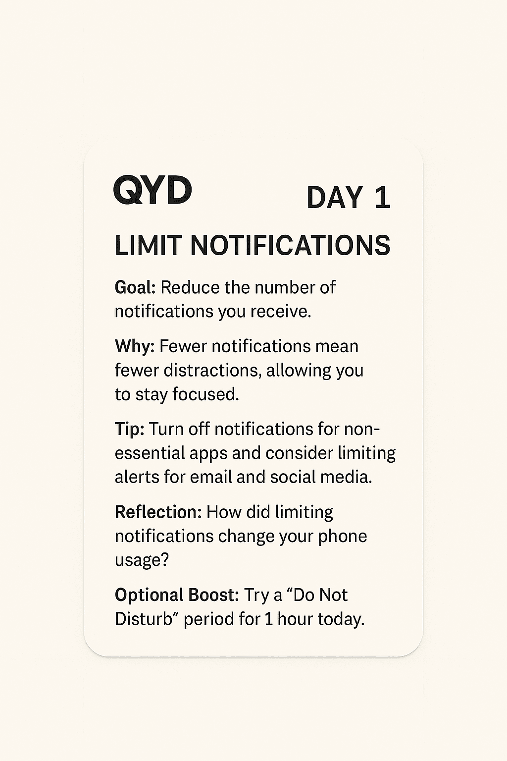 Day 1: Phone-Free Morning