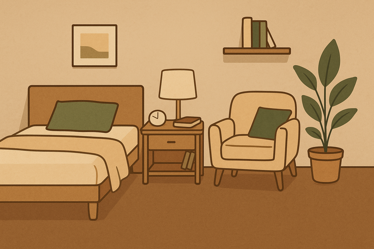 A cozy, phone-free living room designed for connection and calm
